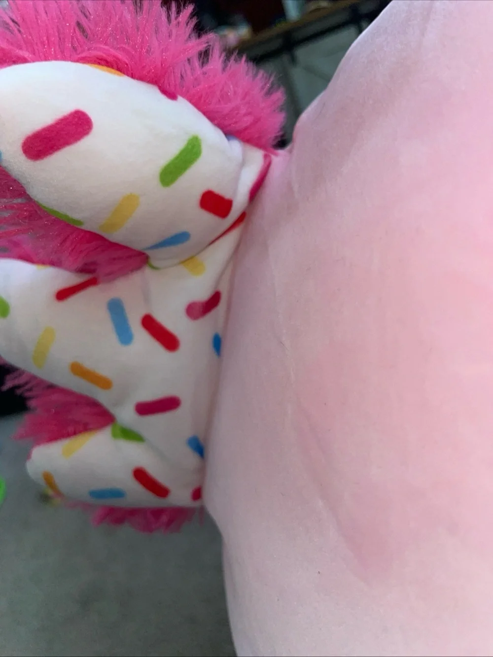 Pink Axolotl Plush with Sprinkled Donut